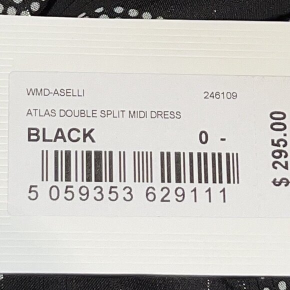 Ted Baker Aselli Atlas Double Split Long Sleev Midi Dress Size XXS (0) New $295 - Picture 10 of 12